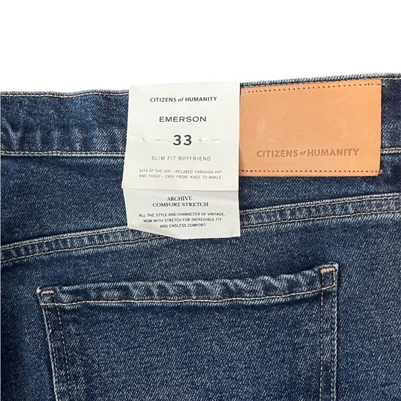 Citizens of Humanity NWT Jeans Emerson Slim Boyfriend Button Fly Denim Sz 33 - Picture 5 of 8
